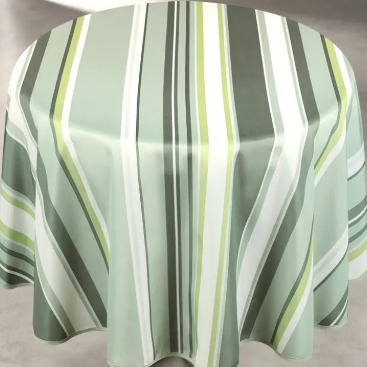 Nappe ronde anti taches à rayures