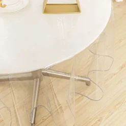 Nappe ronde transparente