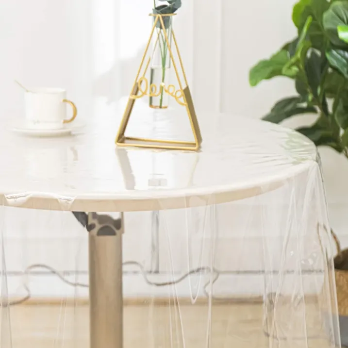 Nappe ronde transparente