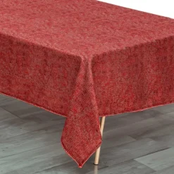 Nappe rouge et or en jacquard