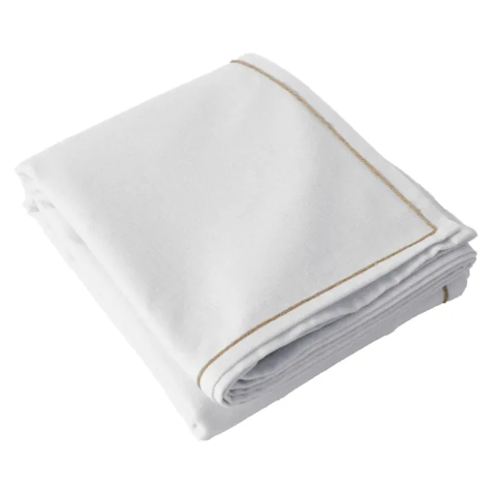 Nappe unie avec feston en jute