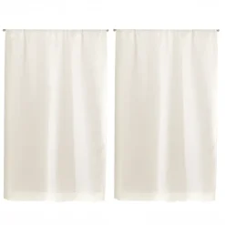 Paire de Petits rideauxUnis en Etamine