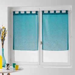 Paire de Petits voilages Droits à Passants