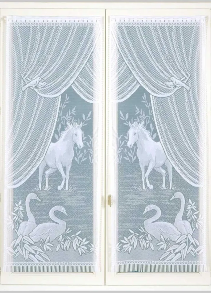 Paire de petits voilages Esprit "Equestre"