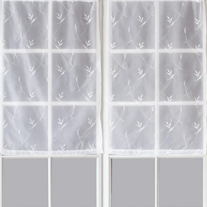 Paire de Petits voilages Motif "Floral"
