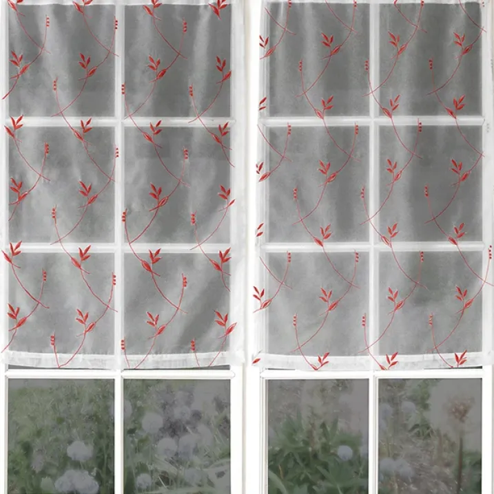 Paire de Petits voilages Motif "Floral"