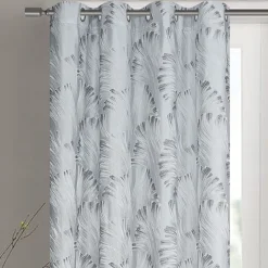 Paire de rideaux jacquard tissé abstrait avec relief