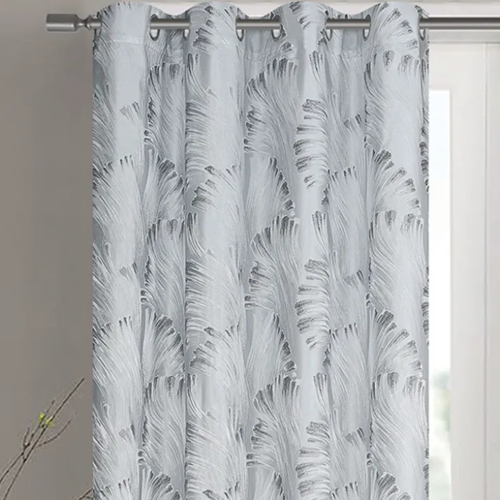 Paire de rideaux jacquard tissé abstrait avec relief