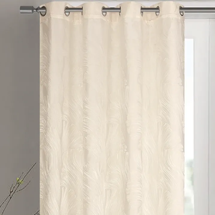 Paire de rideaux jacquard tissé abstrait avec relief