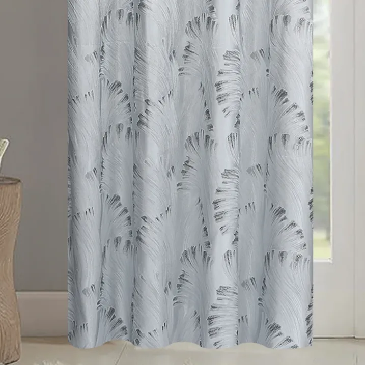 Paire de rideaux jacquard tissé abstrait avec relief