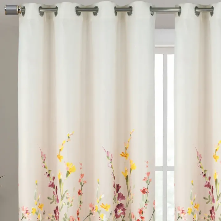 Paire de Rideauxoccultants motif floral