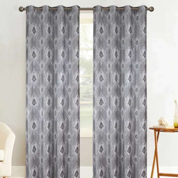 Paire de rideaux tamisants baroque
