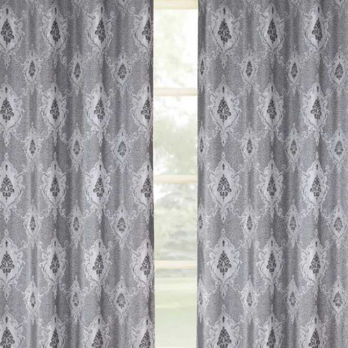 Paire de rideaux tamisants baroque