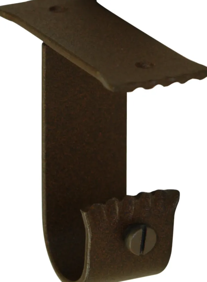 Paire de supports Plafond en Fer Forgé Rouille diam 28 mm
