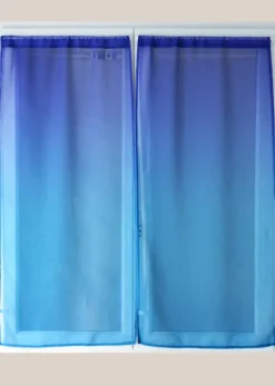 Paire de voilages à dégradé de couleurs