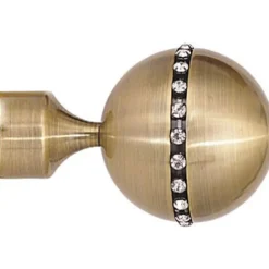 Paire embouts de tringle "Sphère strassée"
