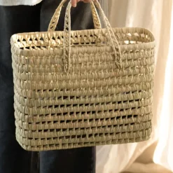 Panier cabas feuilles de palmier
