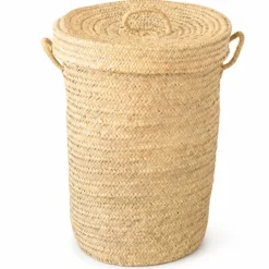 Panier chevron avec couvercle et anse
