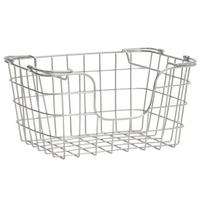 Panier de rangement empilable en fil de fer