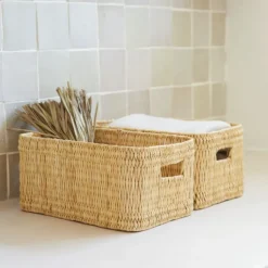 Panier de rangement rectangle Hassira