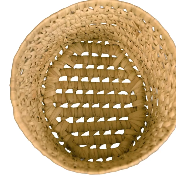 Panier de rangement rond feuilles de palmier