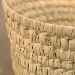 Panier de rangement rond feuilles de palmier