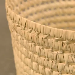 Panier de rangement rond feuilles de palmier