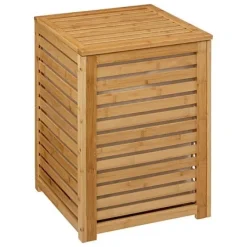 Panier à linge en bambou naturel 65 L