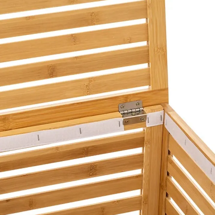 Panier à linge en bambou naturel 65 L