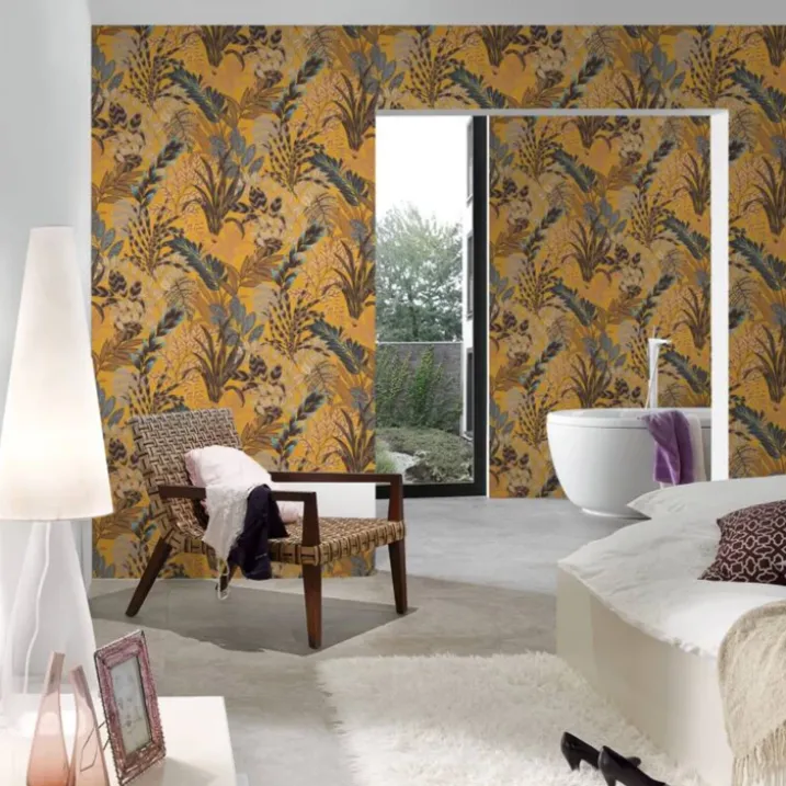 Papier peint en mur végétal