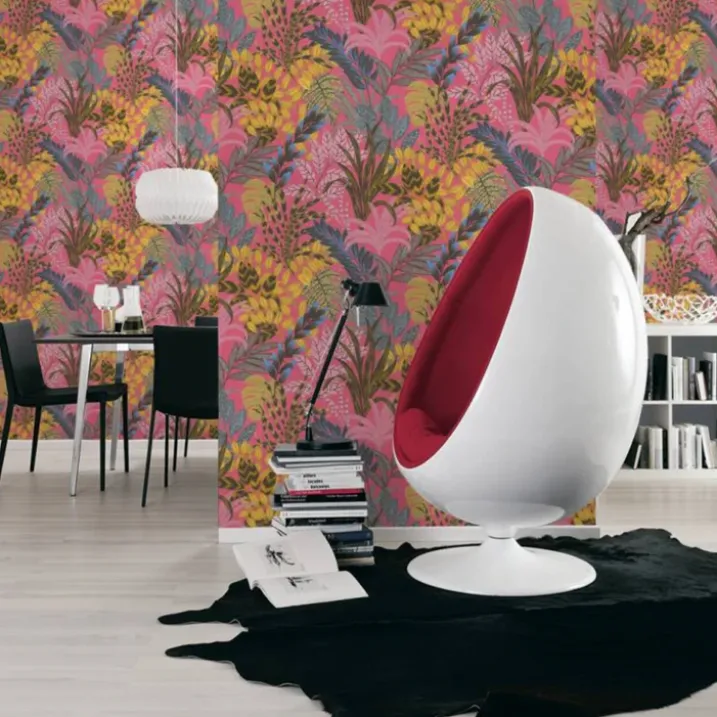 Papier peint en mur végétal