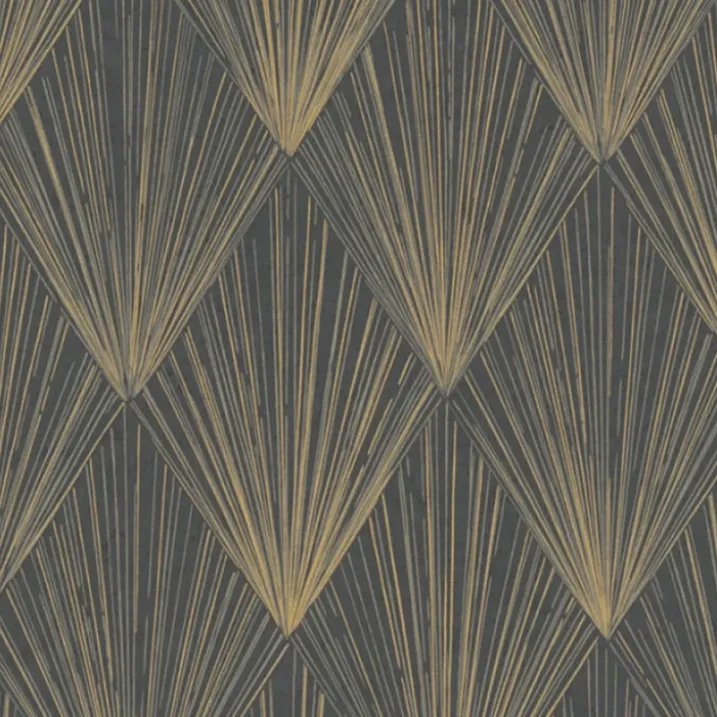 Papier peint à géométrie dorée