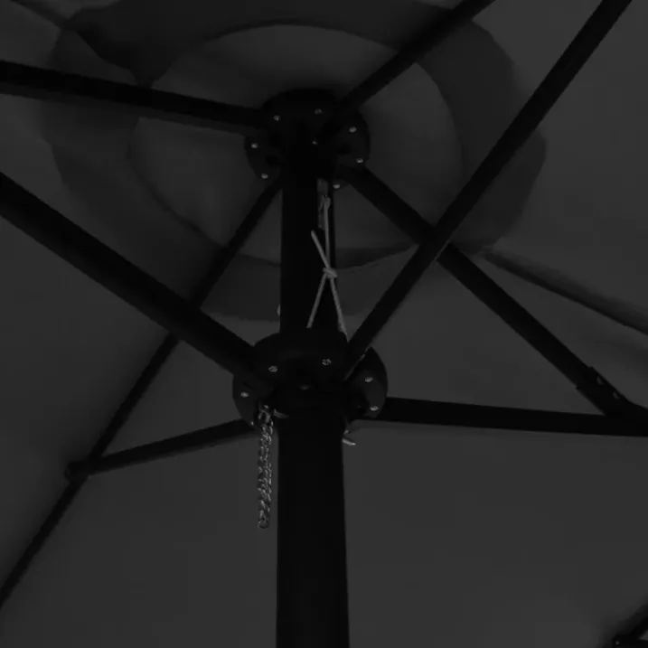 Parasol d'extérieur double toit et poteau en aluminium