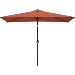 Parasol d'extérieur rectangulaire inclinable