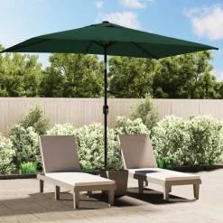 Parasol d'extérieur rectangulaire inclinable