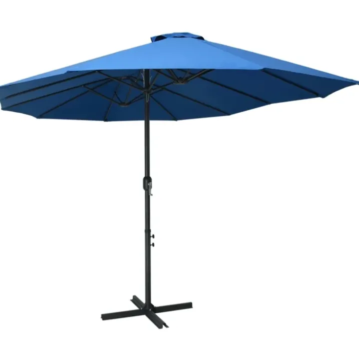 Parasol à double toit droit