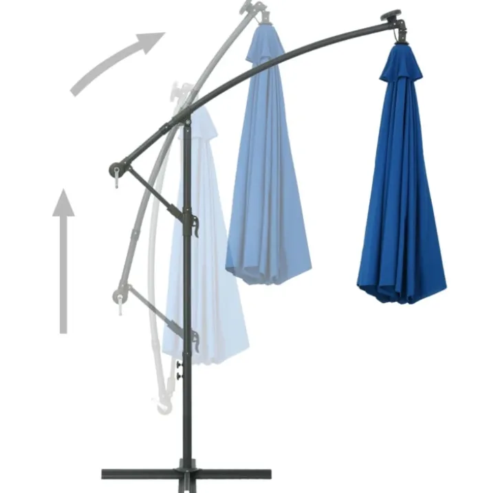 Parasol déporté Ø 300 cm avec éclairage LED