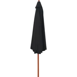 Parasol droit avec mât en bois Ø 350 cm
