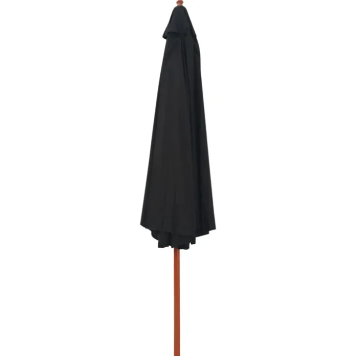 Parasol droit avec mât en bois Ø 350 cm