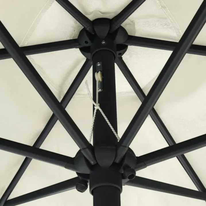 Parasol droit Ø 270 cm avec LED