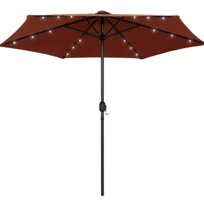 Parasol droit Ø 270 cm avec LED