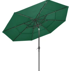 Parasol à 3 niveaux avec mât en aluminium 3 mètres