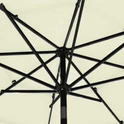 Parasol à 3 niveaux avec mât en aluminium 3 mètres