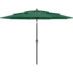Parasol à 3 niveaux avec mât en aluminium 3 mètres
