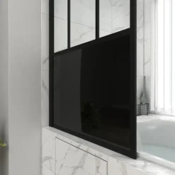 Pare-baignoire au style industriel