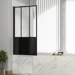 Pare-baignoire au style industriel