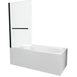 Pare baignoire pivotant avec porte serviette