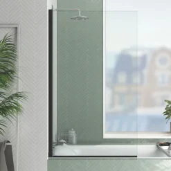 Pare baignoire rabattable en verre trempé