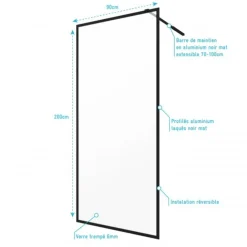 Paroi de douche en verre DARK EDGE