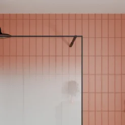 Paroi de douche en verre trempé effet brume